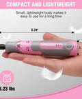 Compact Cordless Rotary Tool Kit With 71-Piece Accessory Set, 3 Speeds in pink, hand-held for engraving, sanding, polishing, cutting.