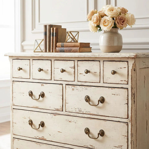 Antique dresser with 4 Pcs Antique Bronze Drop Bail Drawer Pulls Vintage Vibes For Cabinets Closets And Furniture Small 3.3 Inch Center Hole 4.5 Inch Total Length With Screws