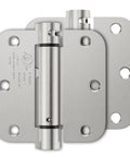 2 Pack Self Closing Door Hinges 3.5 Inch With Adjustable Tension Control For Heavy Traffic Kitchen And Office Doors in brushed nickel finish.