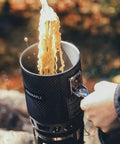 Backpacking Camp Stove With Advanced Heat Exchange For Fast Boil Times Up To Thirty Percent Faster, cooking noodles outdoors