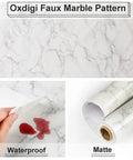 Marble Peel And Stick Contact Paper 24 Inches By 196 Inches Waterproof Removable Self Adhesive Film in Matte White Gray