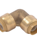 Push To Connect Half Inch Ninety Degree Brass Elbow Fitting For PEX Copper CPVC PERT HDPE Pipe Lead Free