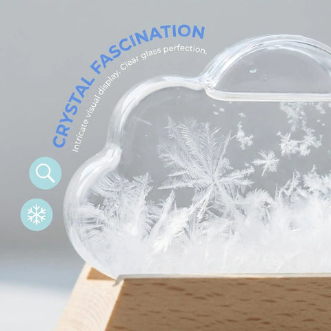 Close-up of Cloud Storm Glass Weather Forecaster Desktop Weather Station Predictor For Home Office Decor Cute Cloud Bottle