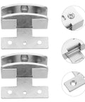 Two Pack Small Glass Door Hinges Pivot Hinges For Shower Doors Cabinets Cupboards Hardware With Adjustable Dual Sided Clamp