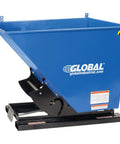 Heavy Duty Workhorse 3 Cubic Yard Self Dumping Forklift Hopper With Bump Release And 6000 Lb Capacity on metal frame