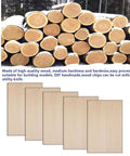 Unfinished basswood sheets and log rounds; 25 pcs, natural wood, 150x100x1.5mm, for crafts