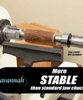 Heavy Duty Direct Thread Wood Lathe Chuck Adapter with wooden blank for quick threading on lathe machine