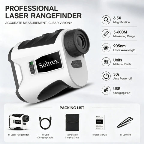 Butter Smooth 1000 Yard Golf Laser Rangefinder With Premium 6.5X Optics And Tournament Legal Slope Switch For Dead Nuts Flag Lock Vibration To Easily Knock It Out Of The Park And Shave Strokes Off Weekends