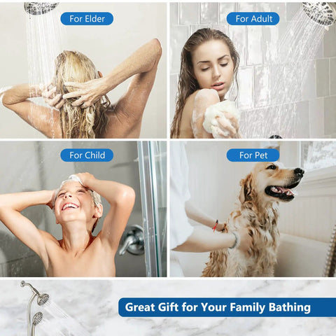 Dual Shower Head Combo Delivers Top Tier High Pressure Flow And Forty Eight Custom Settings With Sleek Brushed Nickel Finish Includes Smooth Adjustable Rail No Drill Setup Three Way Diverter For Relaxing Bathroom Spa Days