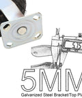 Hella Durable 4 Pack Heavy Duty Swivel Wheels Featuring Pneumatic Rubber Casters And Secure Lock Brakes with 5mm galvanized steel bracket.