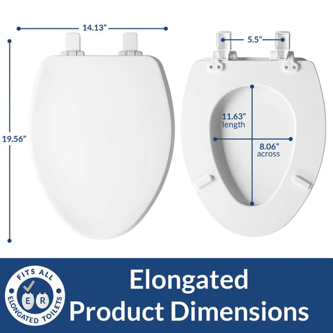 Ashland Modern Wood Toilet Seat With Decorative Edge Slow Close Quiet Close Secure Hinges Elongated White Seat Dimensions