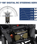 Waterproof 35Kg RC Servo With High Torque Metal Gear Digital Stainless Steel Gears Aluminum Case For RC Cars