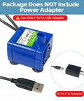 Blue Low Power Submersible Cat Fountain Pump Replacement With Led Light 5V 1.5W DR-DC160 USB adapter detail