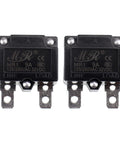 Twin Pack 125 To 250V AC And 32V DC Thermal Circuit Breaker Auto Reset, 9 Amp Overload Protector front view