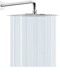 12 Inch Rain Shower Head With 15 Inch Extension Arm Chrome Finish, Big Square Rainfall Shower Head For Full Body Coverage, Stainless Steel Build, Luxury Waterfall Style, Easy Install In Minutes