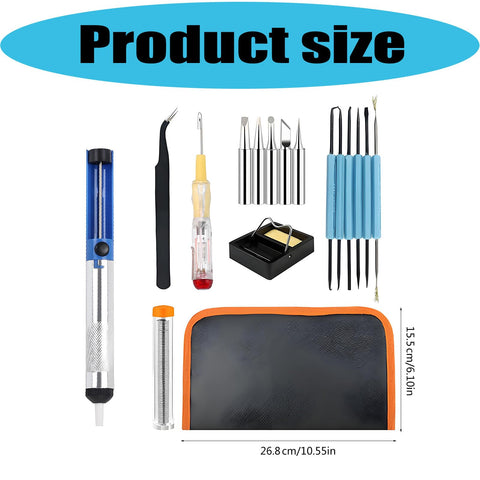 8 Piece Welding Set With Ergonomic Handles For Jewelry Making And Model Building Soldering Iron Temperature Control Equipment Pro Grade Crafting Kit