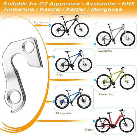 94Mm Bicycle Derailleur Hanger For 135mm And 142mm Rear Spacing CNC Aluminum Anodized Silver Ride Ready for GT Aggressor