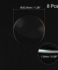 8 Pack 32.5mm Watch Glass Crystal Lenses Single Dome Edge Thickness 1.5mm For Watchmaker Repair Clear Anti Reflection Coated