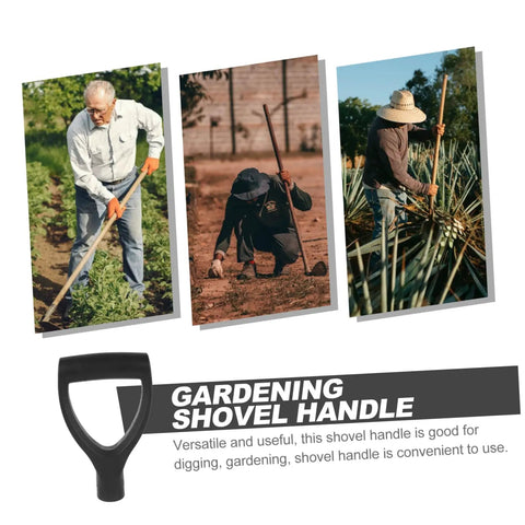Three gardeners using D Shaped Shovel Handle Replacement For Digging And Planting Durable Plastic Garden Tool Heavy Duty Spade Handle Easy Install Fits Most Garden Shovels 1 Piece