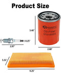 Dimensions of All-In-One Maintenance Kit For Generac 16KW-26KW Air Cooled Home Standby Generators 999cc Engine components