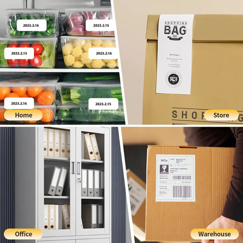 Bluetooth Thermal Shipping Label Printer For 4x6 Labels, Wireless Sticker Printer For Shipping Packages, used in home, store, office, warehouse