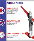 Beefed Up Dishwasher Lower Spray Arm Replacement W10859935 For Kenmore And Whirlpool Models With Easy Install, red and silver