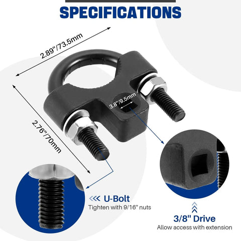 Specifications of Inner Tie Rod Removal Tool Three Eighths Inch Drive Universal Low Profile Design