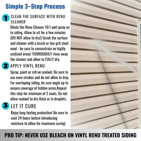 Step-by-step guide for Premium Siding Restorer Kit That Brings Back Original Color To Vinyl Metal And Hardie Siding