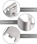 16 Pieces Refrigerator Shelf Clips And Freezer Shelf Supports Stainless Steel Replacement Buckles For Fridges Easy Install Keeps Racks Secure For 920158 Model with close-up on material and design