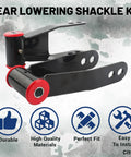 Beefed Up 2 Inch Rear Lowering Shackle For Silverado And Sierra 1999-2019 1500 And 1988-1999 C1500 C2500 K1500 K2500 Suburban