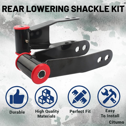 Beefed Up 2 Inch Rear Lowering Shackle For Silverado And Sierra 1999-2019 1500 And 1988-1999 C1500 C2500 K1500 K2500 Suburban
