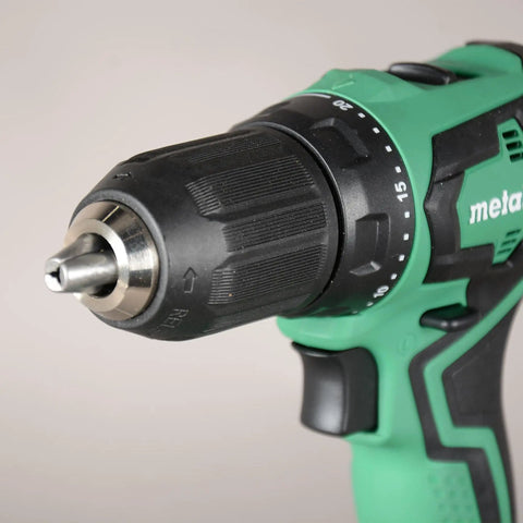 Close-up of 18V MultiVolt Cordless Sub-Compact Drill Kit With 1/2 Inch Chuck, showing drill head and ergonomic grip