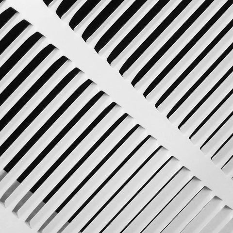 Close-up of the 24 By 10 Steel Return Air Filter Grille For 1 Inch Filter With Removable Face Door showing flat stamped design.