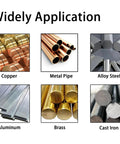 Materials for Two Pack No 10 24 UNC Thread Tap Right Hand M2 HSS, including copper, metal pipe, alloy steel, aluminum, brass, cast iron.