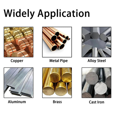 Materials for Two Pack No 10 24 UNC Thread Tap Right Hand M2 HSS, including copper, metal pipe, alloy steel, aluminum, brass, cast iron.