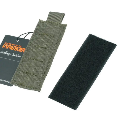 Tactical 12 Gauge Shotgun Shell Holder for Rifles Cordura Nylon Pouch Holds 5 Rounds with Velcro Back Attachment shown in pieces