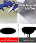 Heavy Duty Pro Grade Hvlp Spray Gun Dishes Out A Killer Smooth Finish With Solid Brass Nozzle and easy flow controls for even paint distribution.