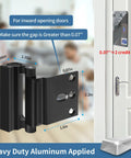 Heavy Duty Aluminum Door Lock Reinforcement For Front Doors Tough As Nails Kick Resistant Security Latch diagram