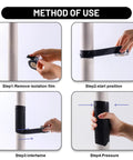 Instructions for applying Self Fusing Silicone Tape 2 Rolls 1 Inch By 10 Foot Black Waterproof Rescue Tape for repairs.