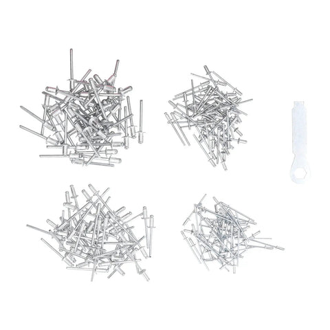 Awesome FTVOGUE Rivet Manual Hand Tool Kit Featuring Alloy Steel Gun With 200 Cup Head Fasteners In 2 4mm 3 2mm 4mm And 4 8mm Sizes Perfect For Auto Repair Sheet Metal Work Home Assembly And Pipelines Making Projects A Total Breeze. 200 alloy steel rivet fasteners with tool key