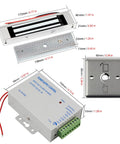 All In One Access Control System Kit With Fingerprint, RFID Card, And Password Keypad, IP68 Waterproof, 180kg Magnetic Lock components