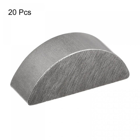 Woodruff Keys Set 20 Pcs 8mm Width X 10mm Height X 25mm Diameter Semicircle Key Stock Carbon Steel Polished Heavy Duty