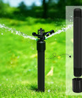 DIY Friendly 12 Pc One Half Inch MNPT Sprinkler Pipe Riser Extensions With 6 Double Female Connectors For Lawn Garden Irrigation System Easy Install And Flexible Height Perfect Linkage For Sprinklers in a grassy field