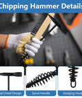 Two Pack Welding Chipping Hammer And Wire Brush Set With 11 Inch Coil Spring Handle Cone And Vertical Chisel And 9.8 Inch Stainless Brush For Slag Spatter Residue Removal Durable Carbon Steel For Pros And DIY Welders