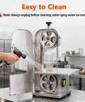 Cleaning the Beastly 2500W Meat Saw With 8 Stainless Steel Blades, 110V, 0-7.8 Inch Cutting, in a kitchen setting