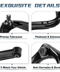 Front Upper Control Arm With Ball Joint Assembly Left And Right Replacement Kit for Nissan and Infiniti showing details