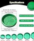 Round Resin Drainage Access Lid 40 Cm Grass Cover For Lawn Garden And Landscaping Easy No Fuss Pull Hole Manhole Cap For Quick Inspections Durable Outdoor Utility Access Cover For Yard Maintenance.