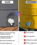 Comparison of our and other cooler spigots with focus on Push Button Cooler Spigot Replacement 3 Pack White durability and use.