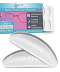 Packaging of Ultra Thin Silicone Nose Pads For Glasses 1.3mm 18mm Large Non Slip Grips With Super Sticky Adhesive Backing