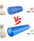 Comparison of two dog tunnels for Ultimate Dog Agility Course Backyard Set For Training And Fun Outdoor Equipment Starter Kit
